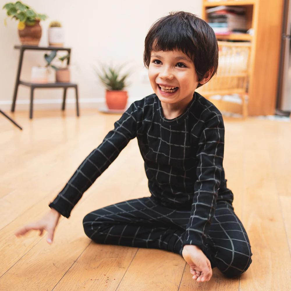 [40%OFF] Children's Pyjamas Carbon Checkered