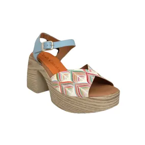 43805 Light Blue Multi Clog Sandal