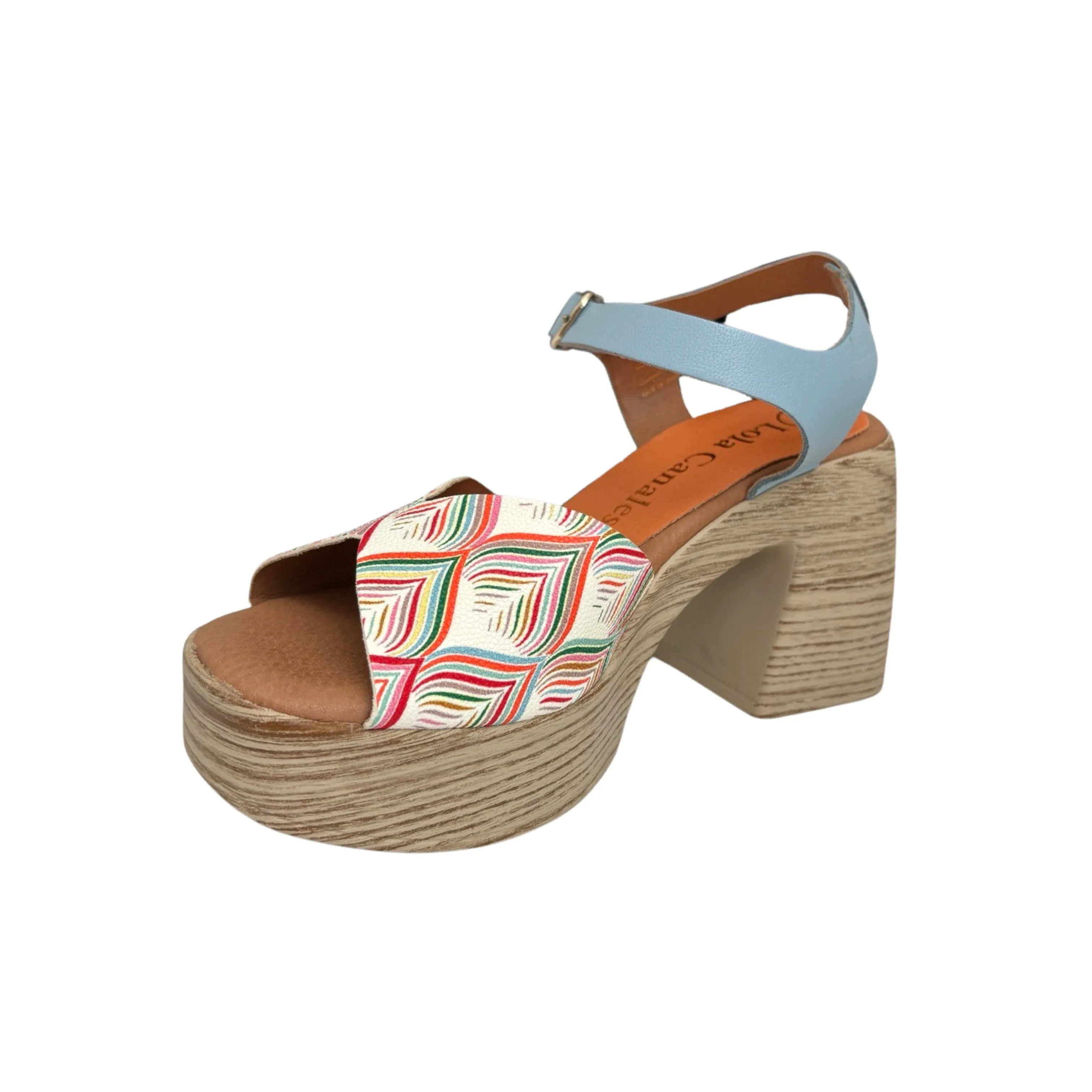 43805 Light Blue Multi Clog Sandal