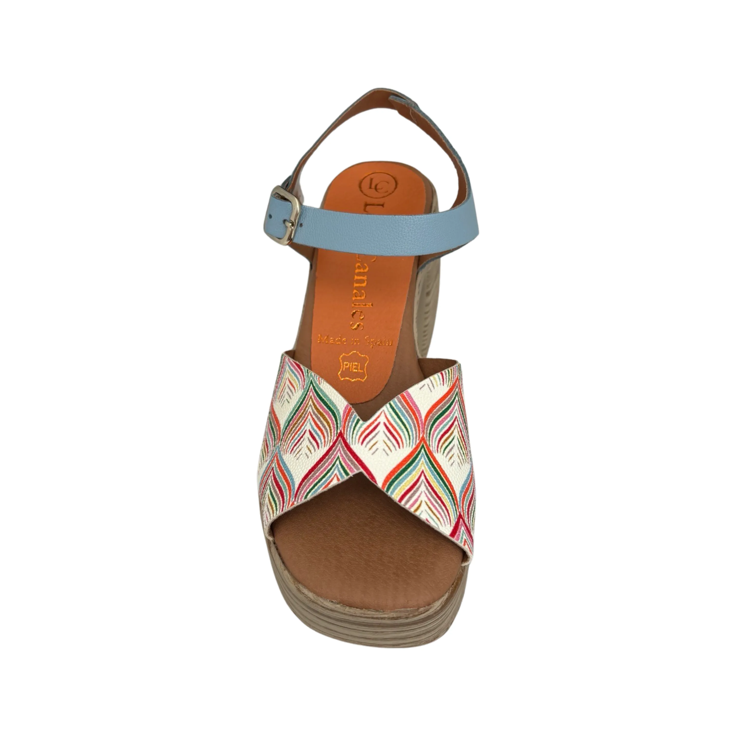 43805 Light Blue Multi Clog Sandal