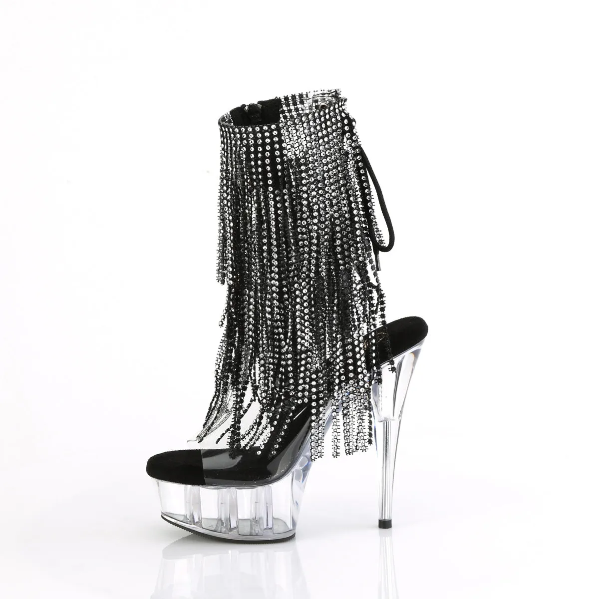 6 Inch Heel DELIGHT-1017RSF Clear Black