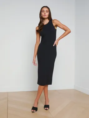 61390KMRb L'AGENCE Nura Sleeveless Midi Dress