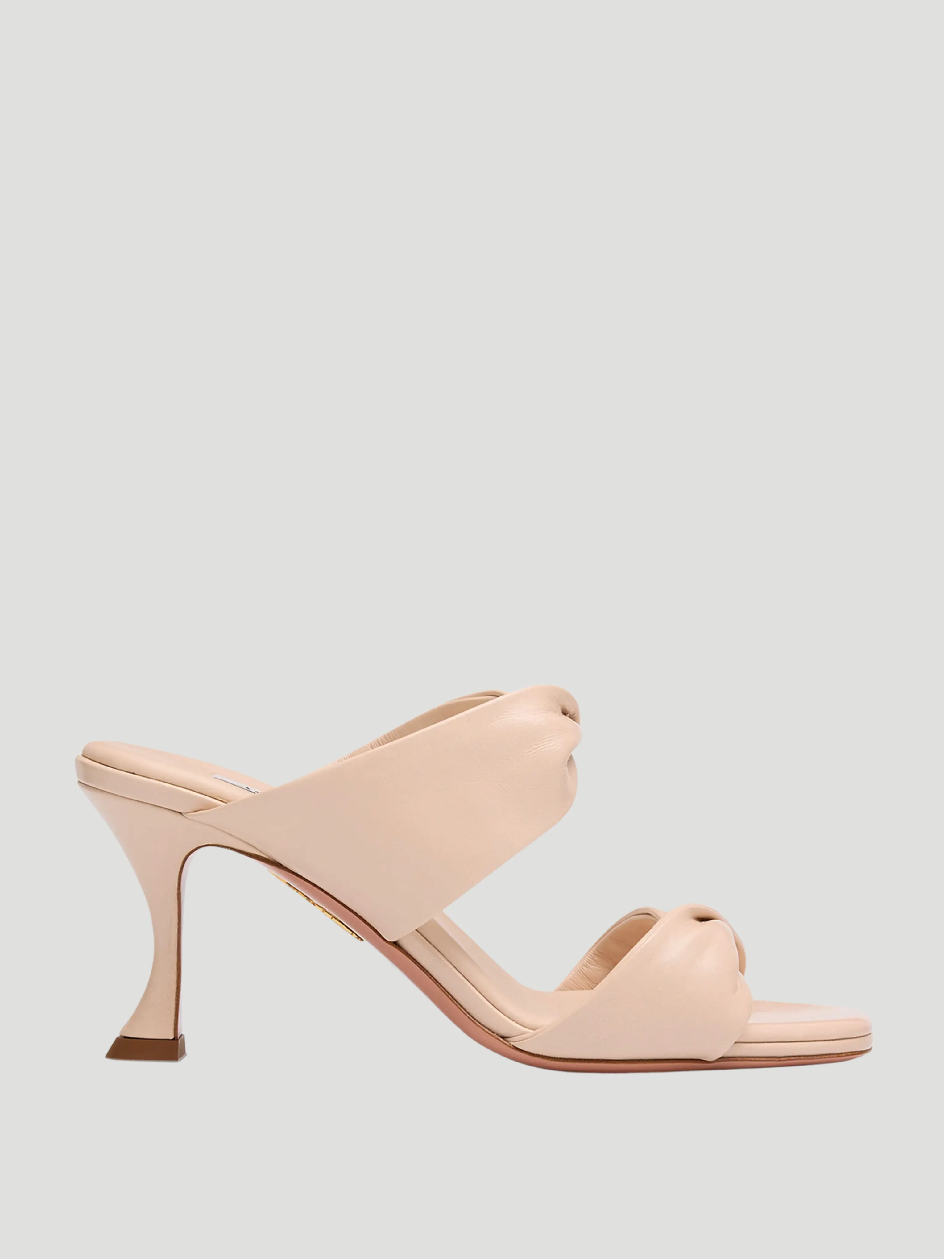 75mm Nude Leather Twist Sandal