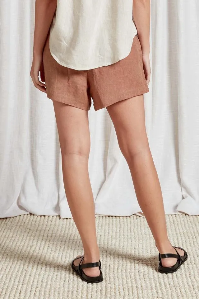 Academy Brand Womens - Riviera Linen Short Almond