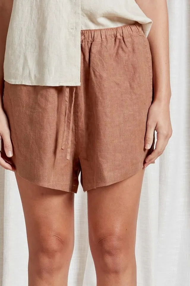 Academy Brand Womens - Riviera Linen Short Almond