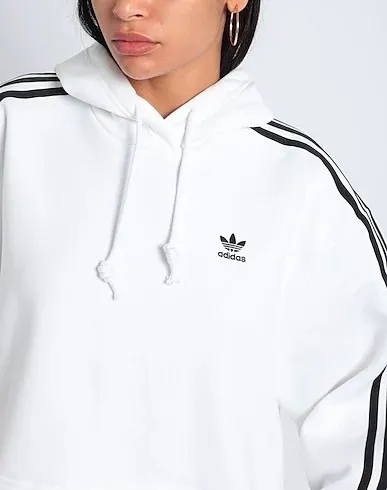 adidas  |Long Sleeves Plain Logo Cropped Tops Hoodies & Sweatshirts