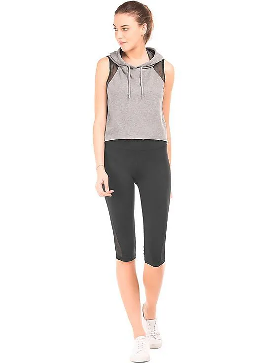 Aeropostale Mesh Inset Cropped Leggings