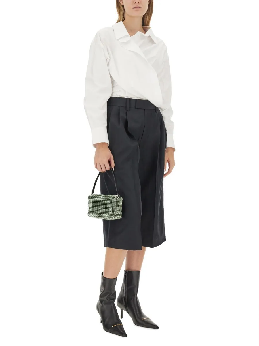 Alexander Wang  |Casual Style Plain Cotton Cropped Tops Shirts & Blouses