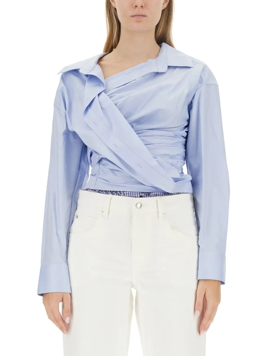 Alexander Wang  |Casual Style Plain Cotton Cropped Tops Shirts & Blouses