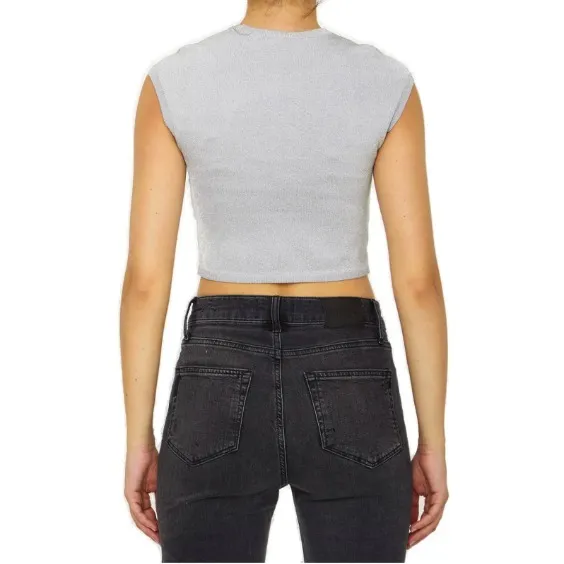 Alexander Wang  |Crew Neck Plain Cropped Tops Tanks & Camisoles