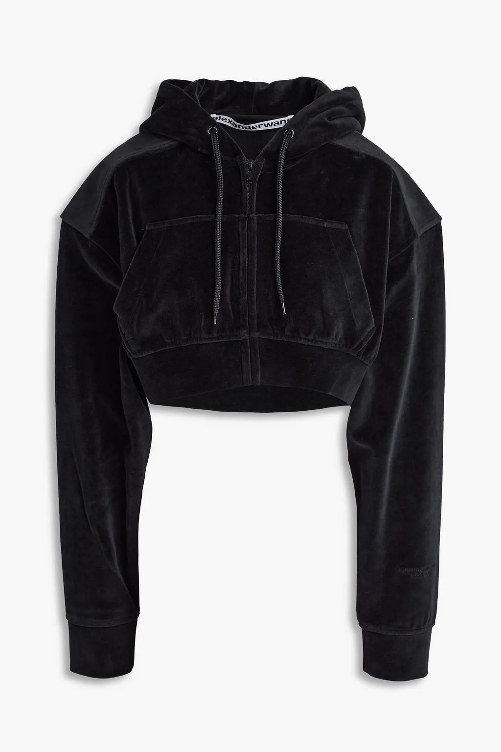 Alexander Wang  |Long Sleeves Plain Logo Cropped Tops Hoodies & Sweatshirts