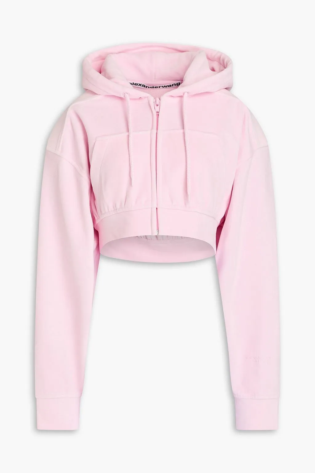 Alexander Wang  |Long Sleeves Plain Logo Cropped Tops Hoodies & Sweatshirts