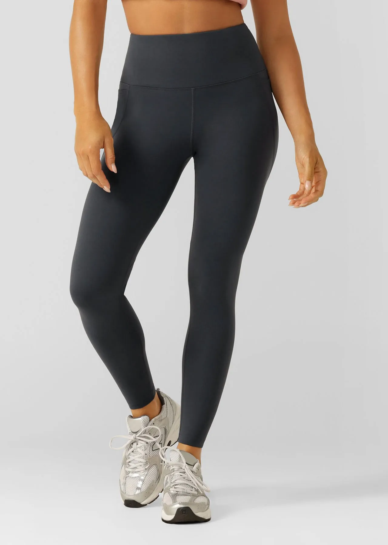 Amy Winter Thermal Phone Pocket Leggings | Grey | Tights and Leggings | Lorna Jane Australia