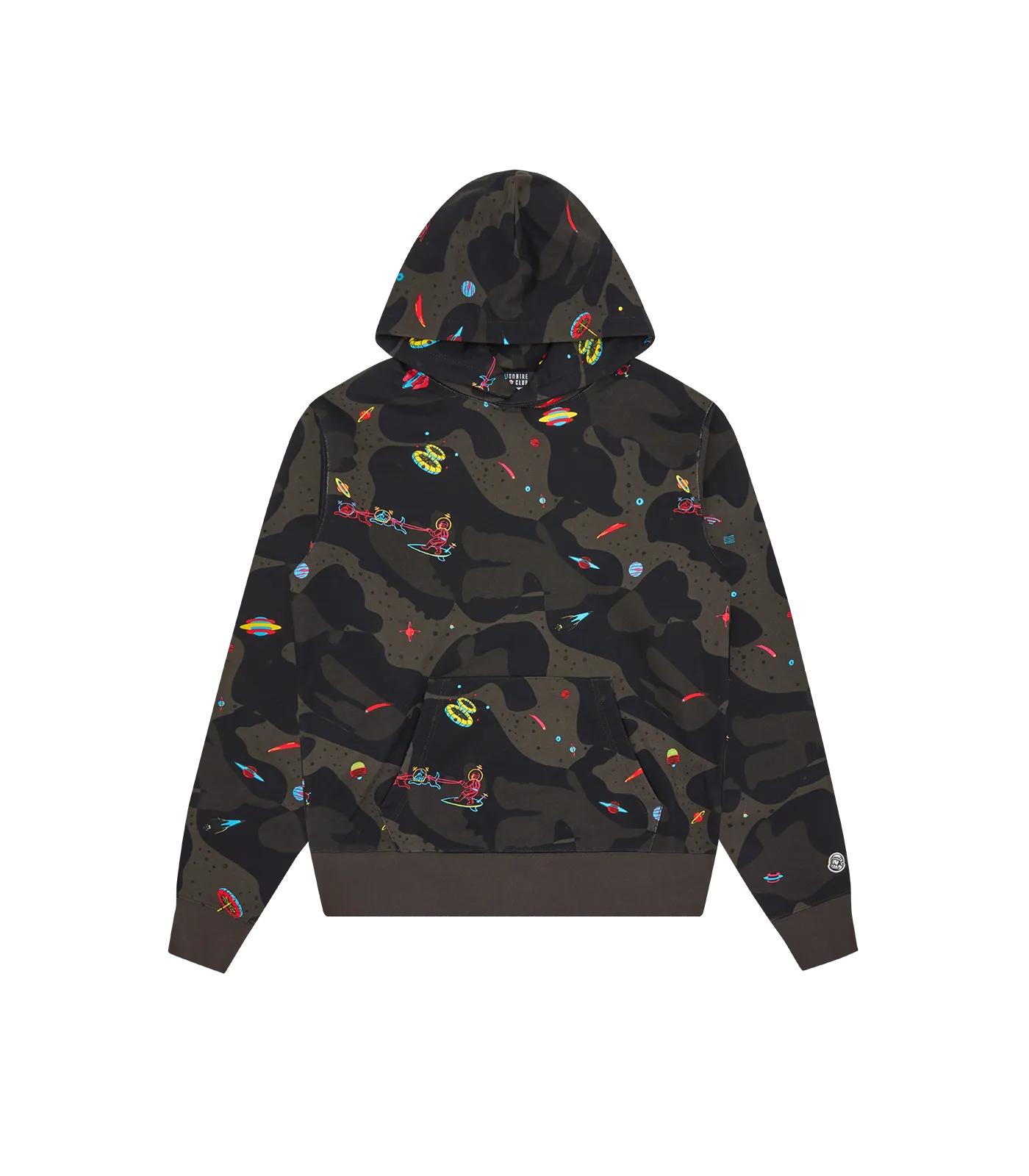 A/O SPACE CAMO POPOVER HOOD - BLACK