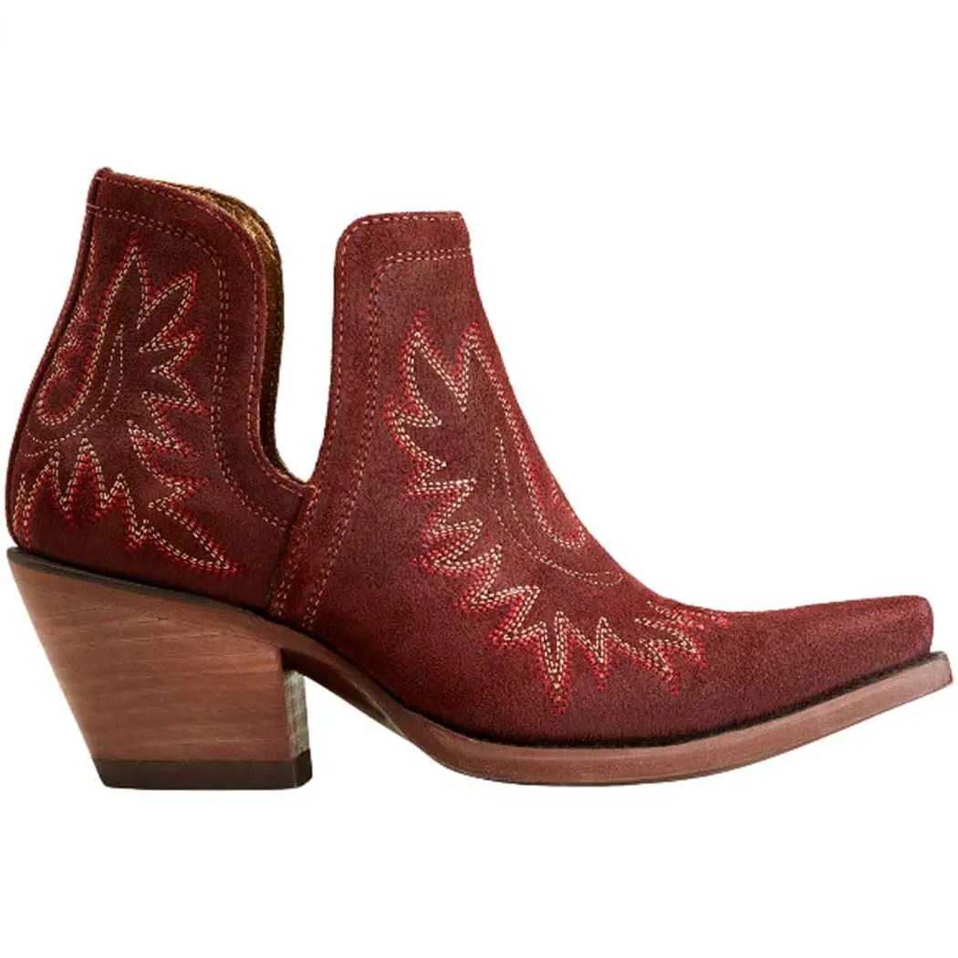 Ariat Dixon Western Bootie Merlot Suede (Women's)