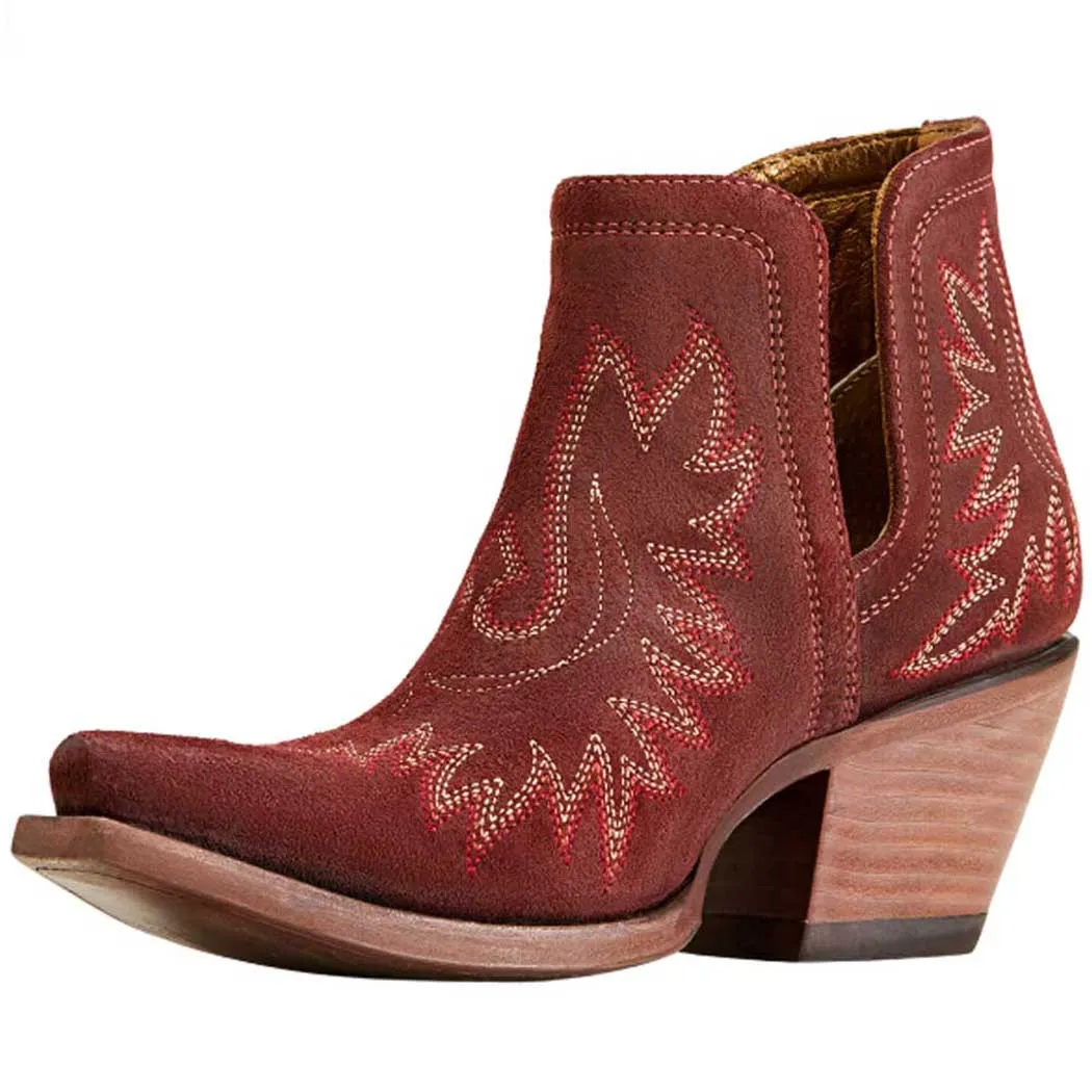 Ariat Dixon Western Bootie Merlot Suede (Women's)