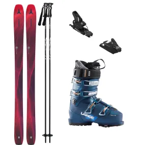 Atomic Maven 93 C Skis Womens 2024 (Salomon Strive 12 Binding) with Lange LX 95 W HV GW Womens Boots Ski Package