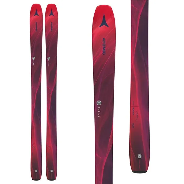 Atomic Maven 93 C Skis Womens 2024 (Salomon Strive 12 Binding) with Lange LX 95 W HV GW Womens Boots Ski Package