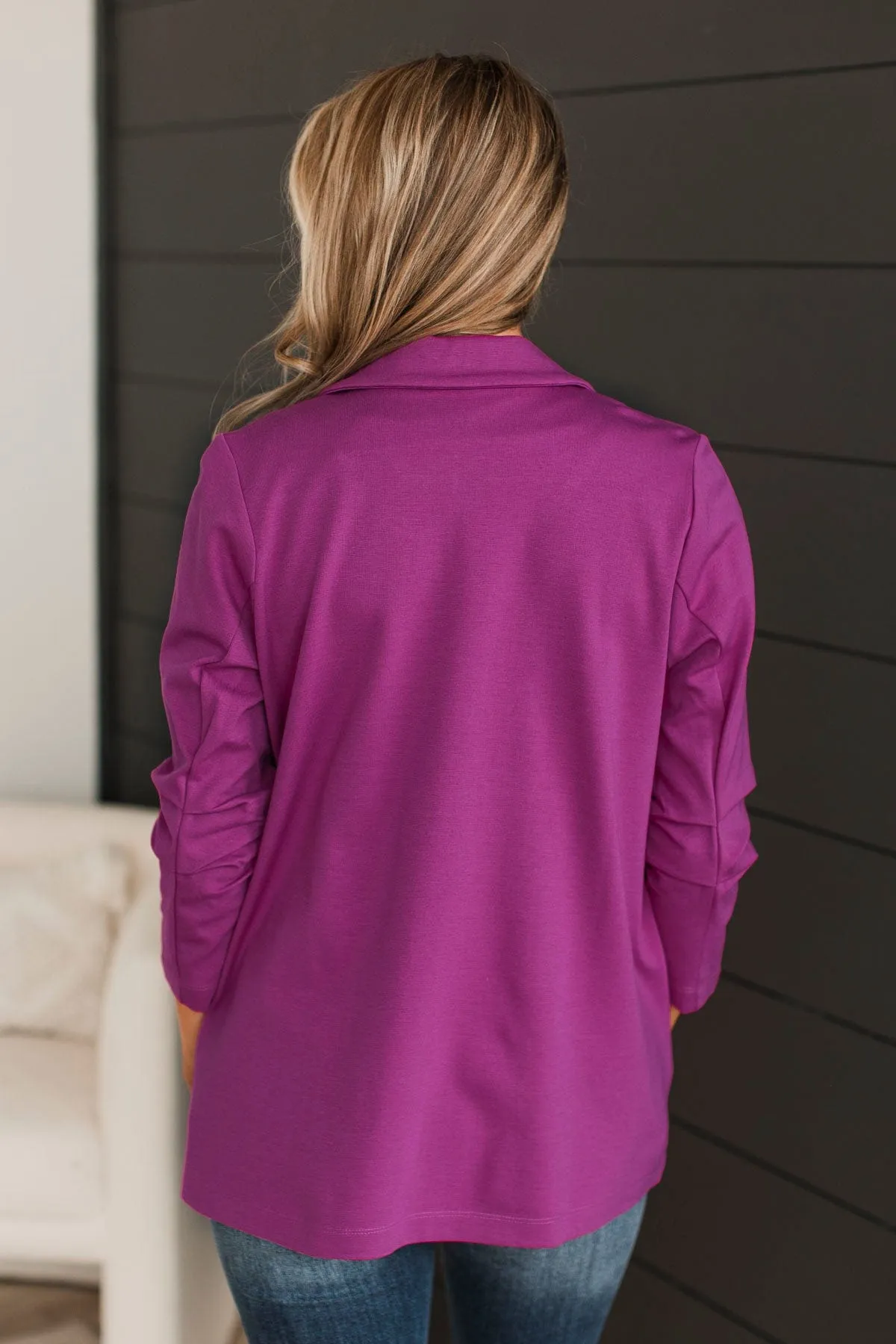 Back In Business Blazer- Magenta