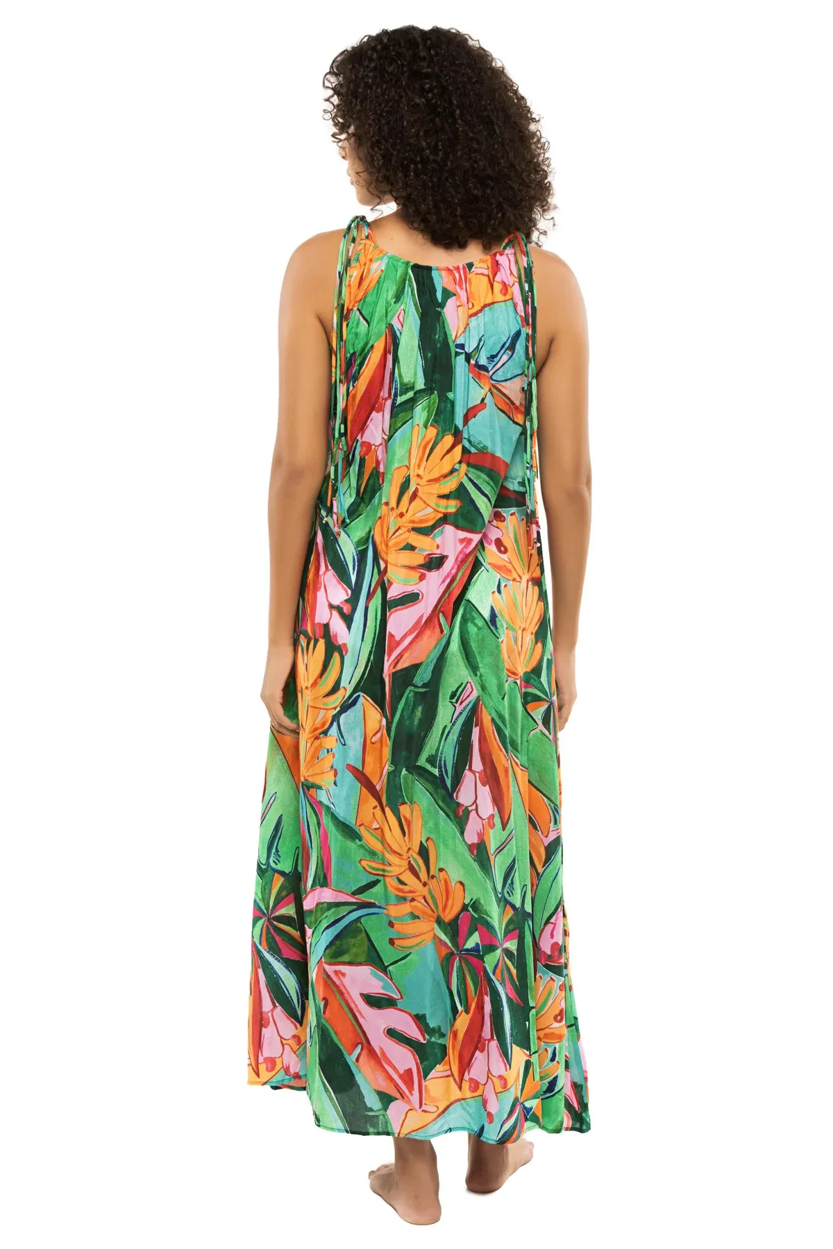 Banana Foliage Midi Dress