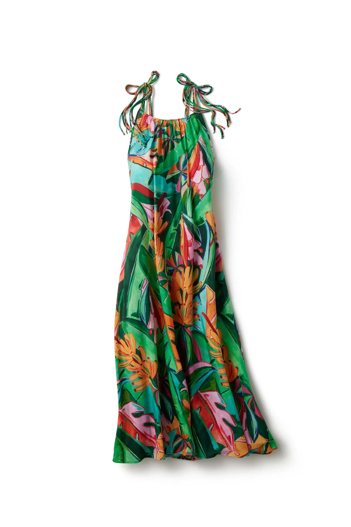 Banana Foliage Midi Dress