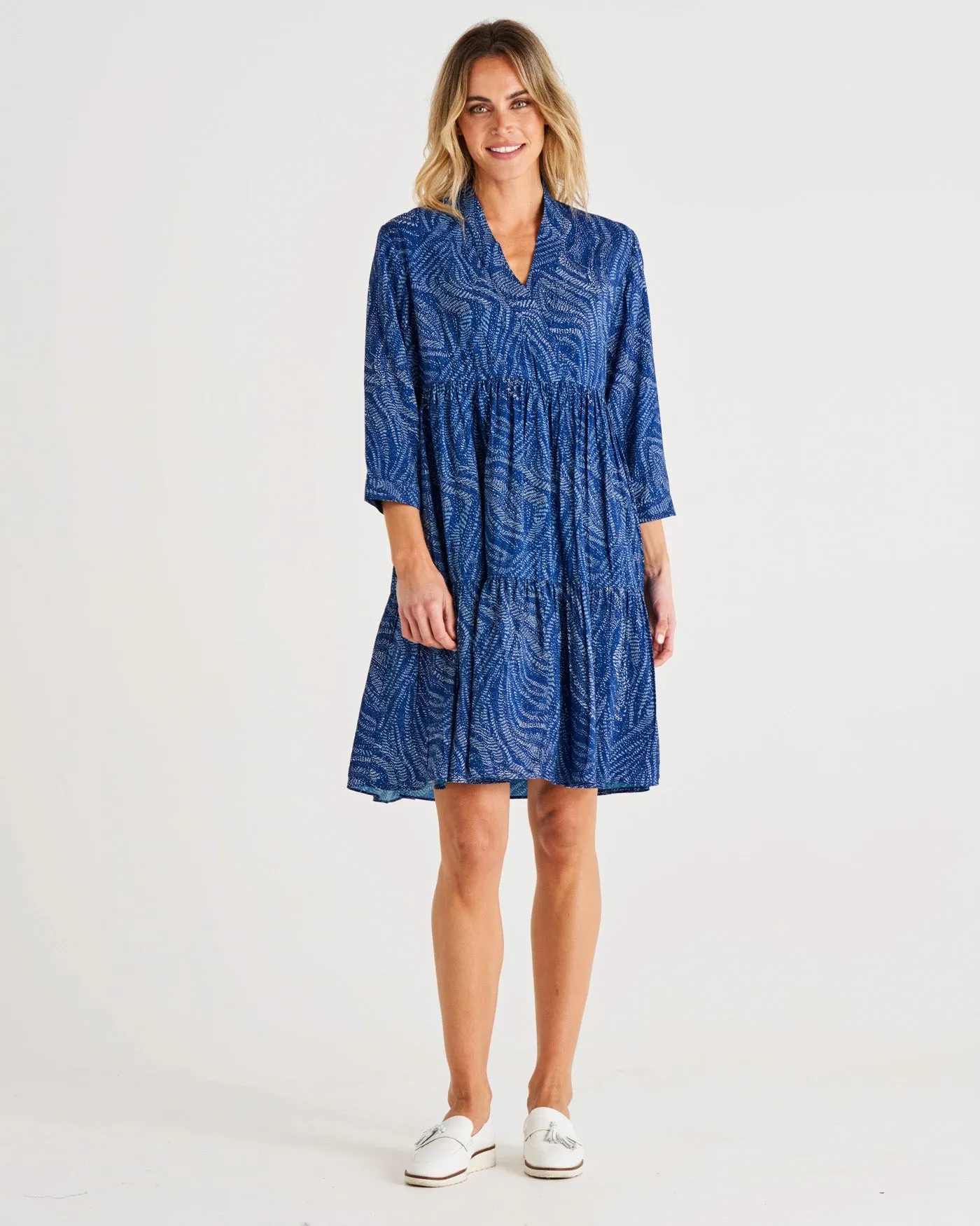 Betty Basics Georgiana Dress - Blue Print