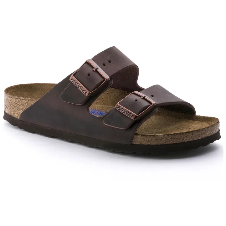 BIRKENSTOCK ARIZONA HABANA SOFT FOOTBED OILED LEATHER