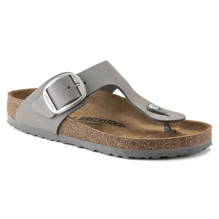 BIRKENSTOCK GIZEH BIG BUCKLE DOVE GREY LEATHER