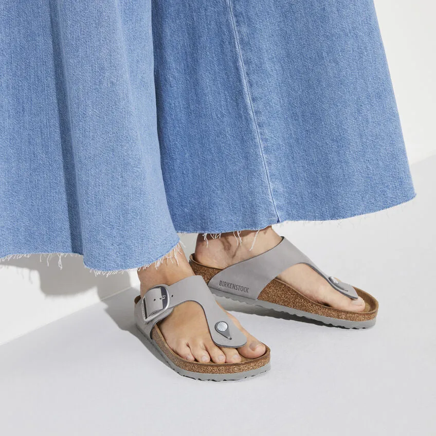 BIRKENSTOCK GIZEH BIG BUCKLE DOVE GREY LEATHER