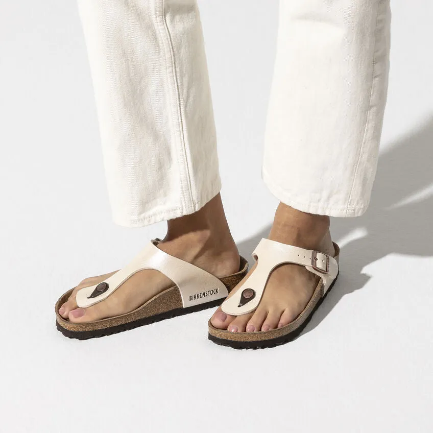 BIRKENSTOCK GIZEH PEARL WHITE BIRKO-FLOR