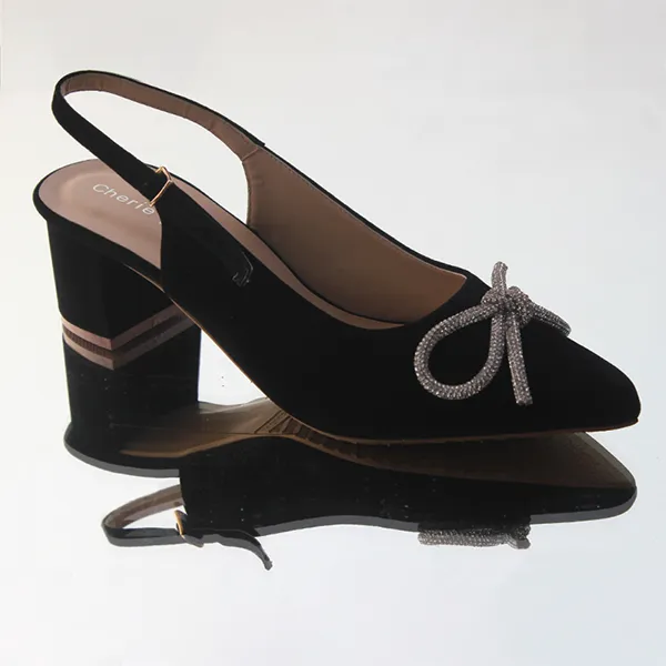 Black Fancy Heel Pumps for women