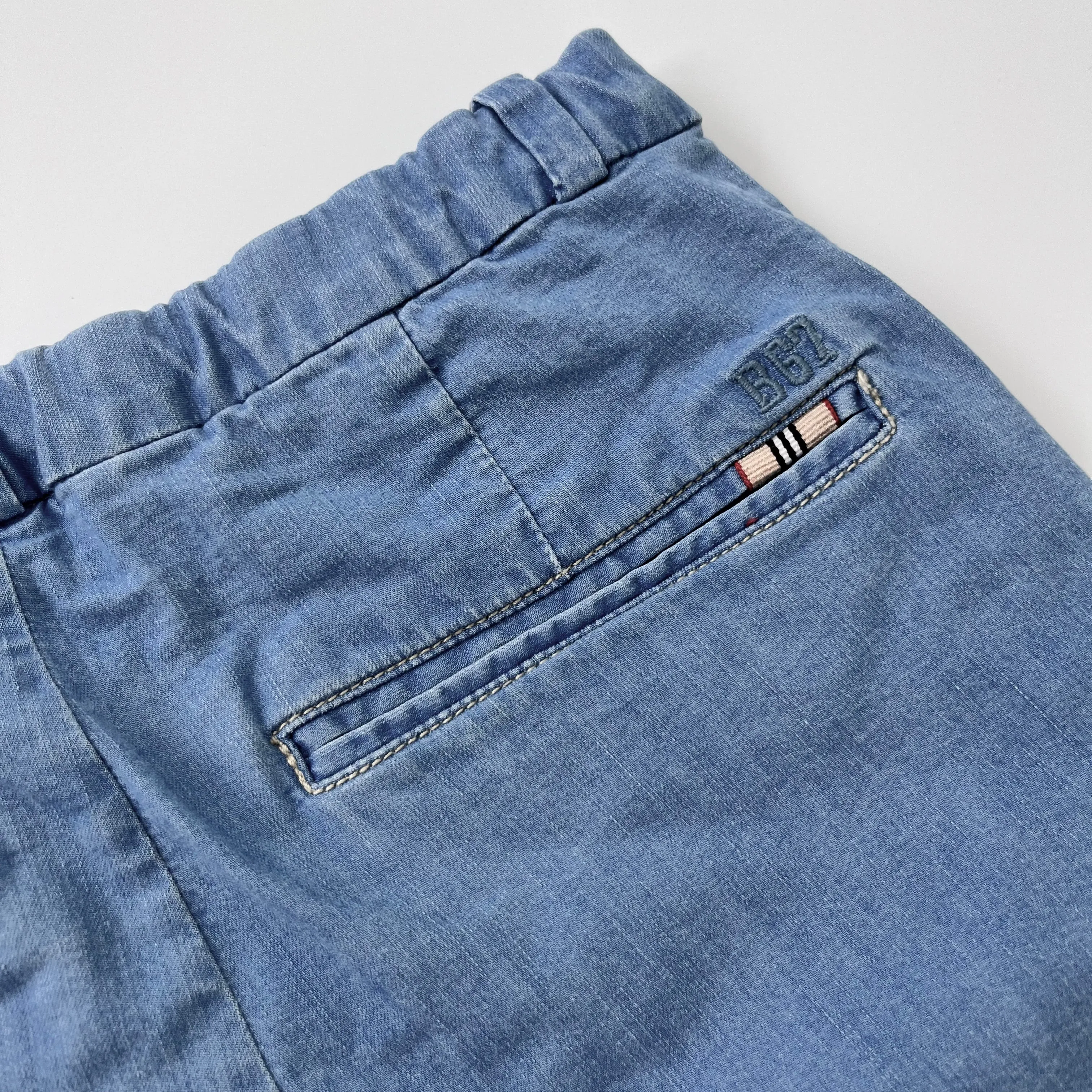 Bonpoint Chambray Denim Chino Shorts: 10 Years