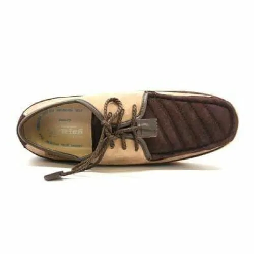 British Walkers Crown Men's Brown and Beige Suede Crepe Sole Low Top Shoes