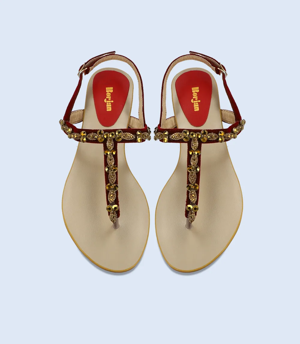 BW6076-MAROON-Women Formal Sandal