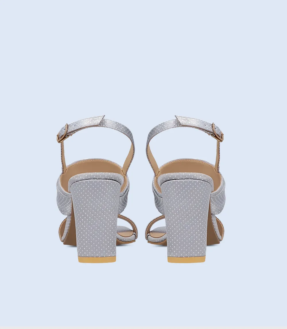 BW7407-GREY-Women Formal Sandal Heels