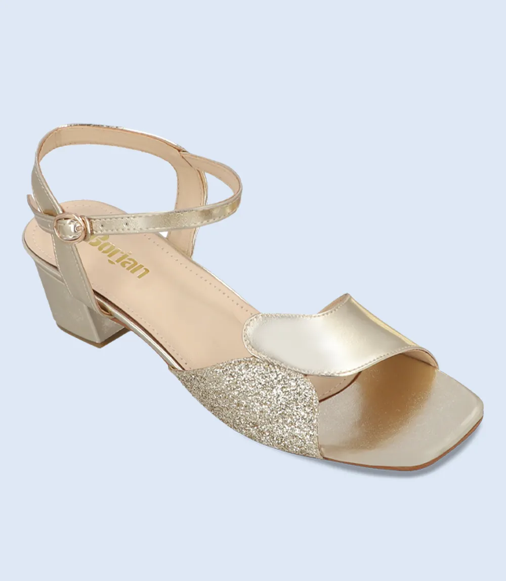 BW8127-GOLDEN-Women Formal Sandal Heels