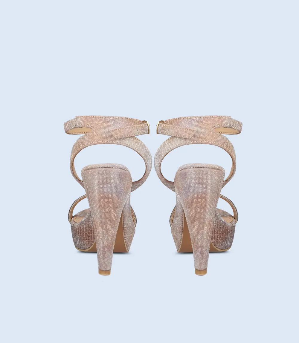 BW8735-PEACH-Women Formal Sandal Heels