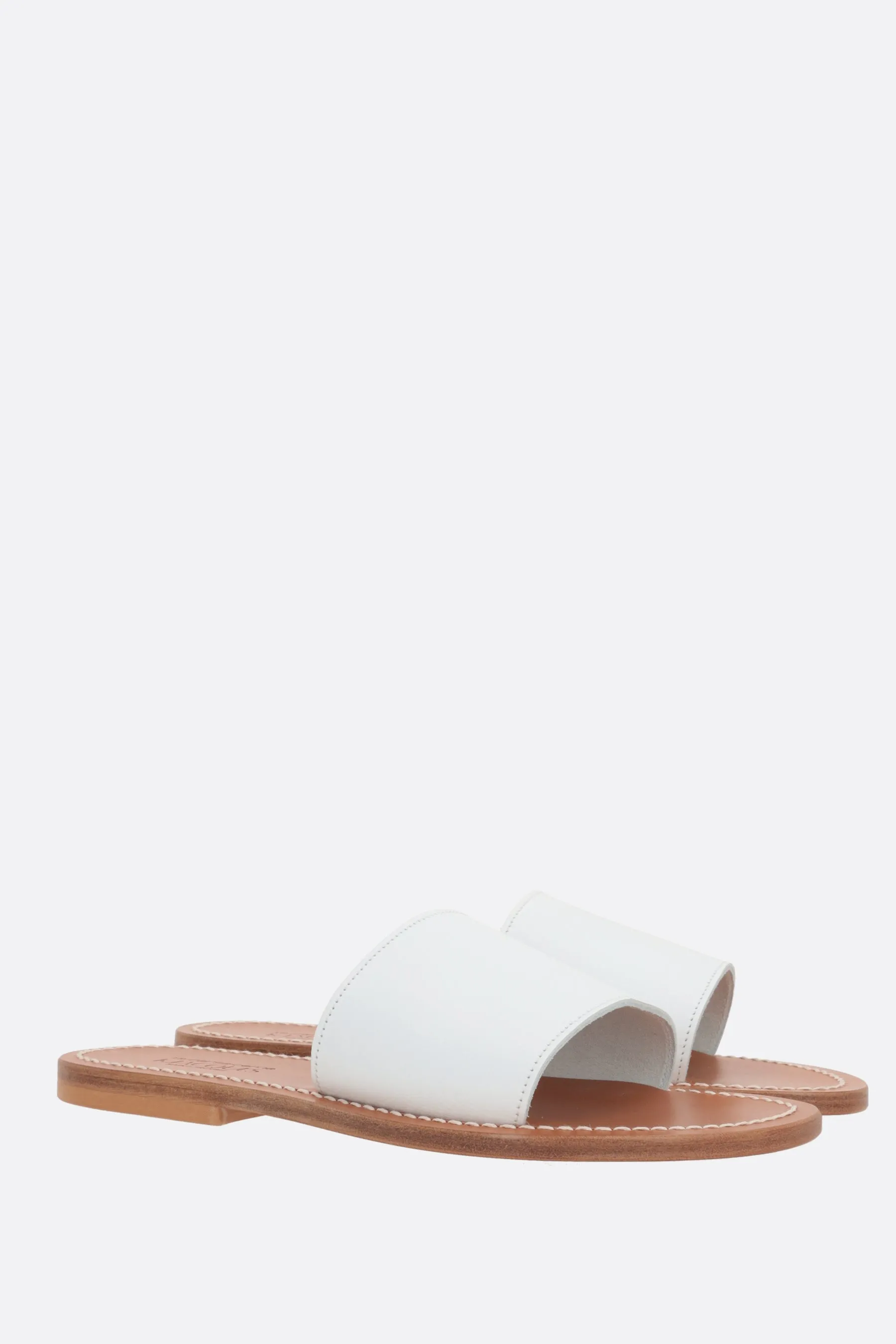 Capri smooth leather slide sandals