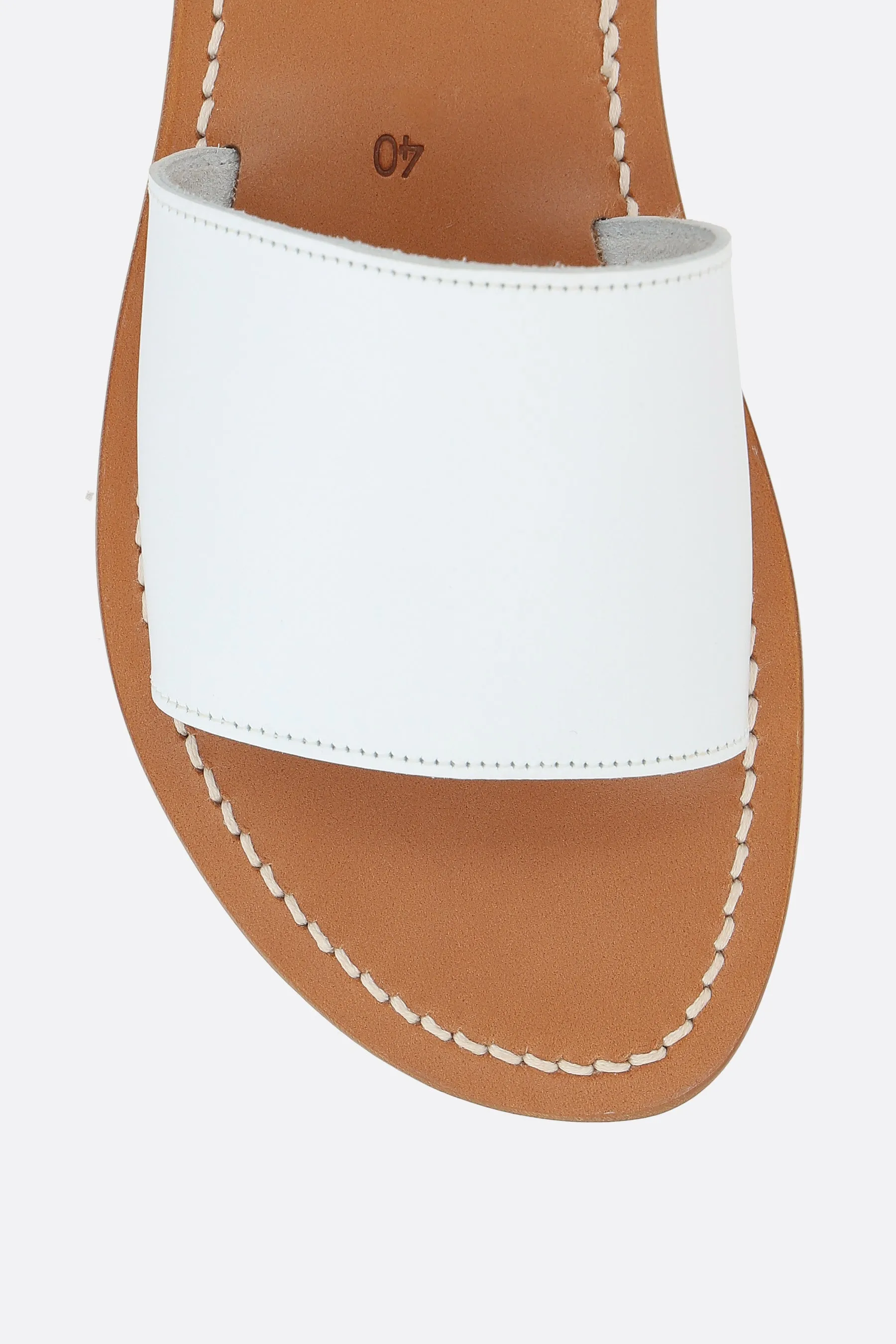 Capri smooth leather slide sandals