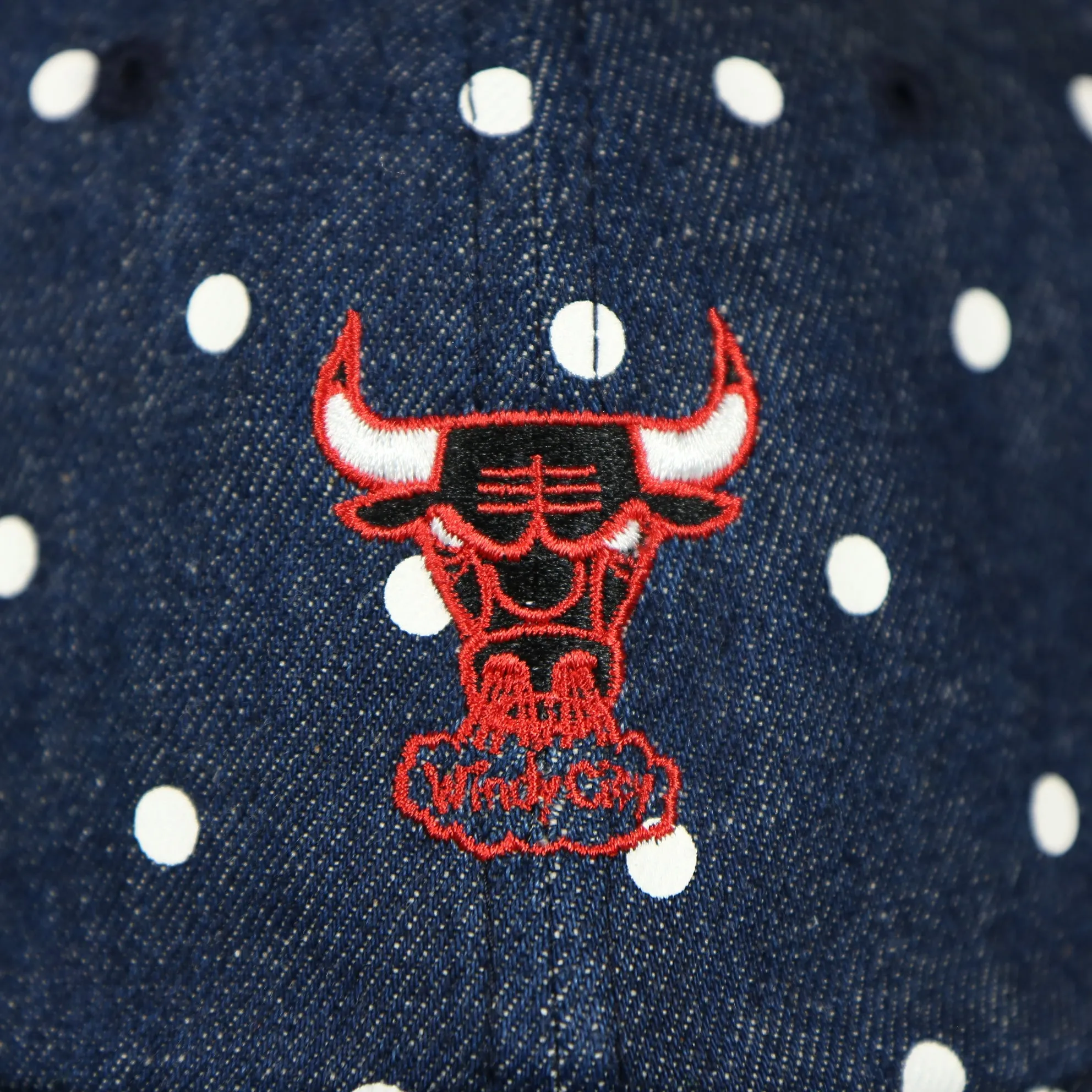 Chicago Bulls Polka Dot Denim Adjustable Dad Hat