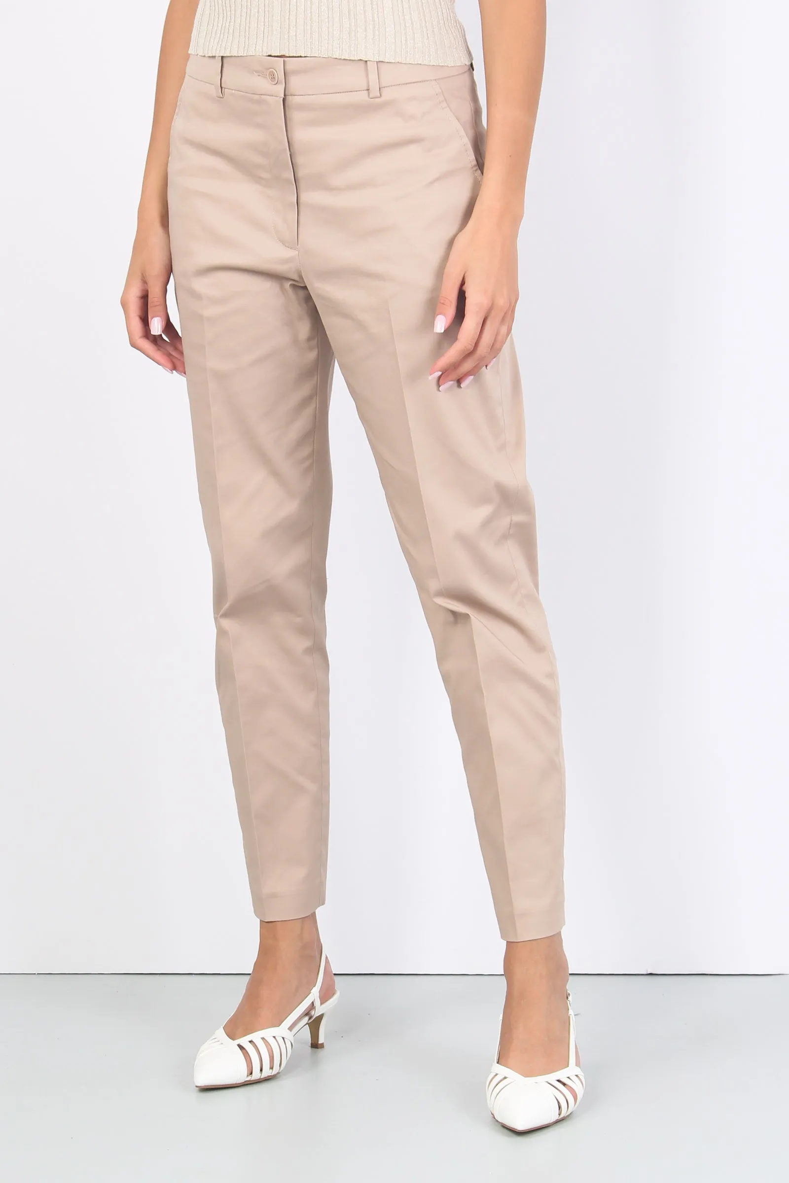 Chino Cotone Leggero Kaki