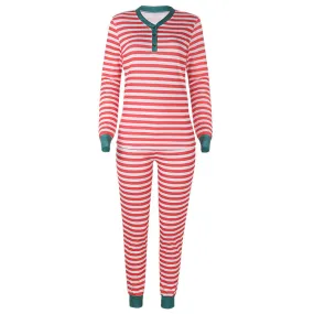 Christmas Pajamas! Red & White Striped Pants Set