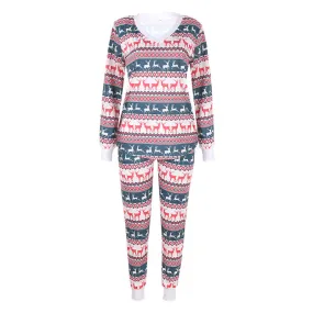 Christmas Pajamas! Teal & White Pants Set