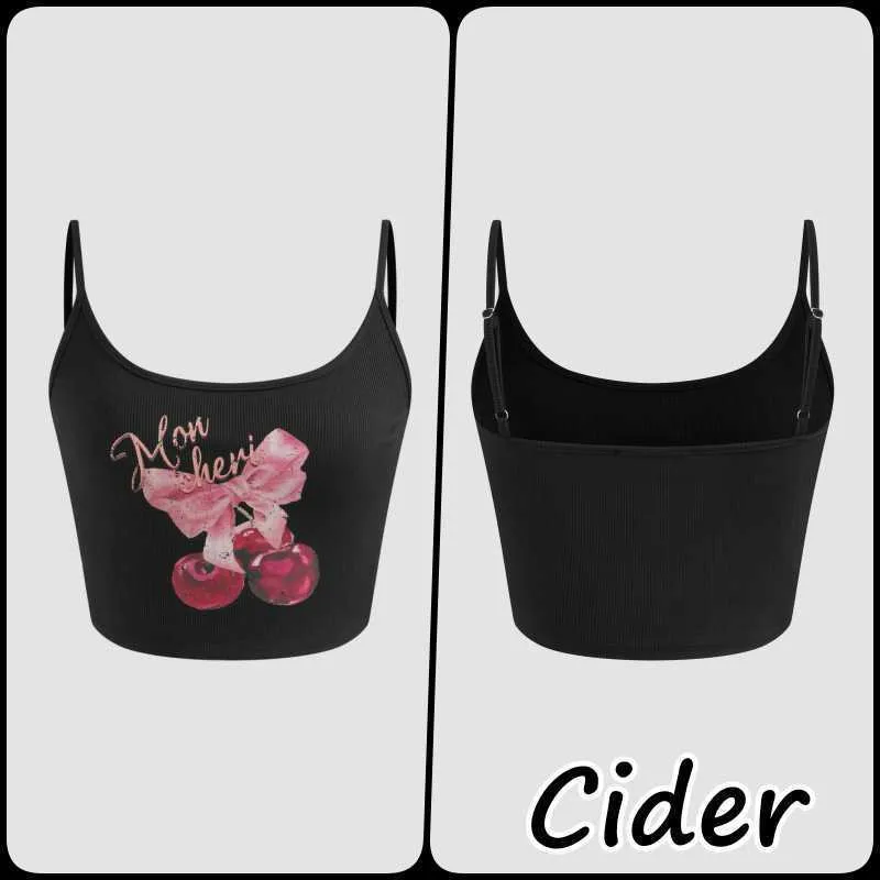 Cider  |Casual Style Cropped Tops Tanks & Camisoles