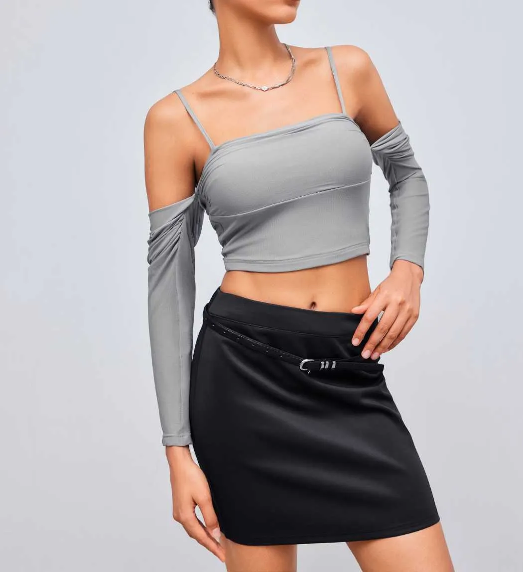 Cider  |Sleeveless Plain Cropped Tops Tanks & Camisoles