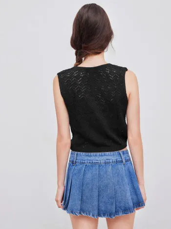 Cider  |Street Style Lace Cropped Tops Tanks & Camisoles