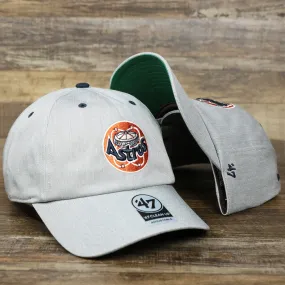 Cooperstown Houston Astros 1980s Logo Green Bottom Dad Hat | Gray Dad Hat