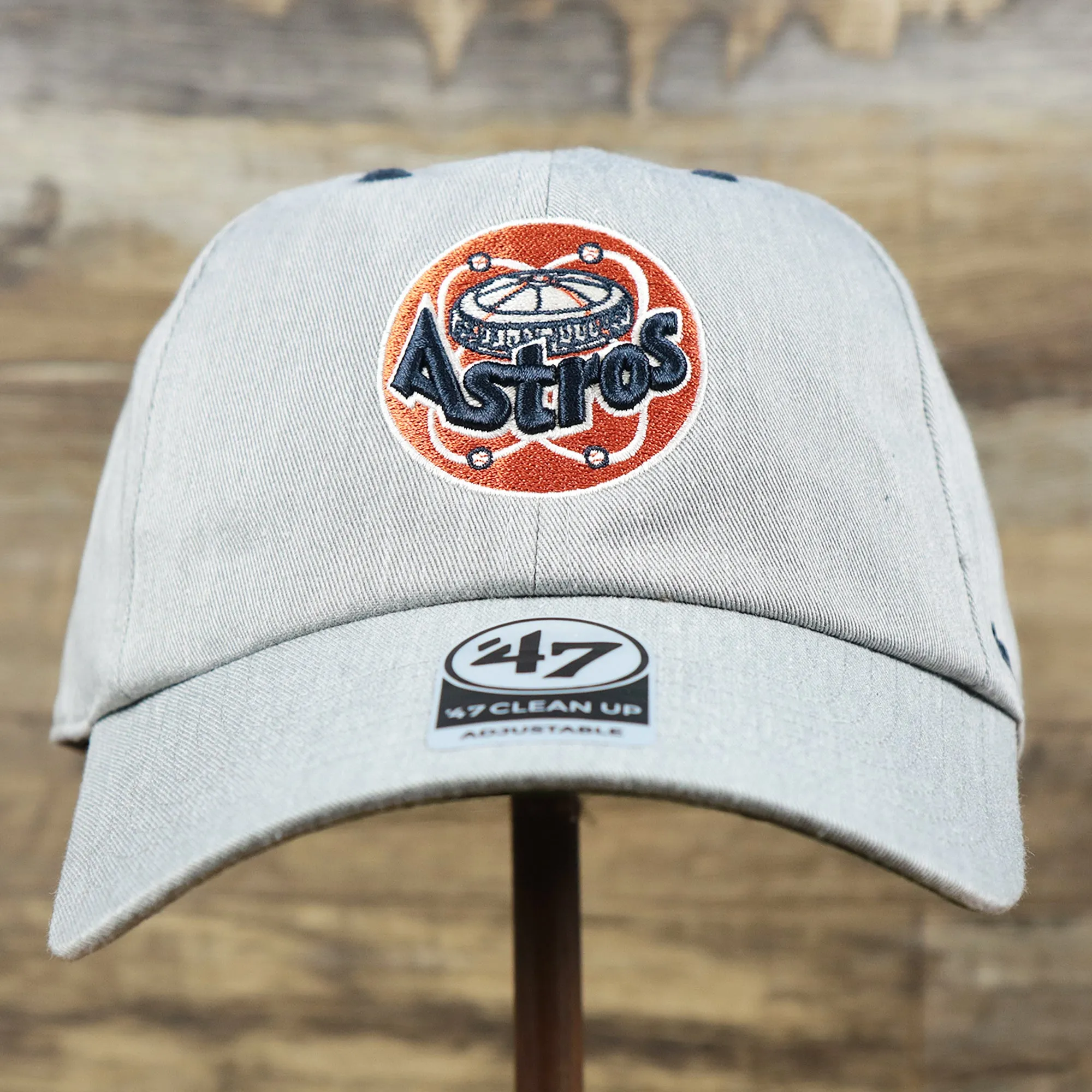 Cooperstown Houston Astros 1980s Logo Green Bottom Dad Hat | Gray Dad Hat