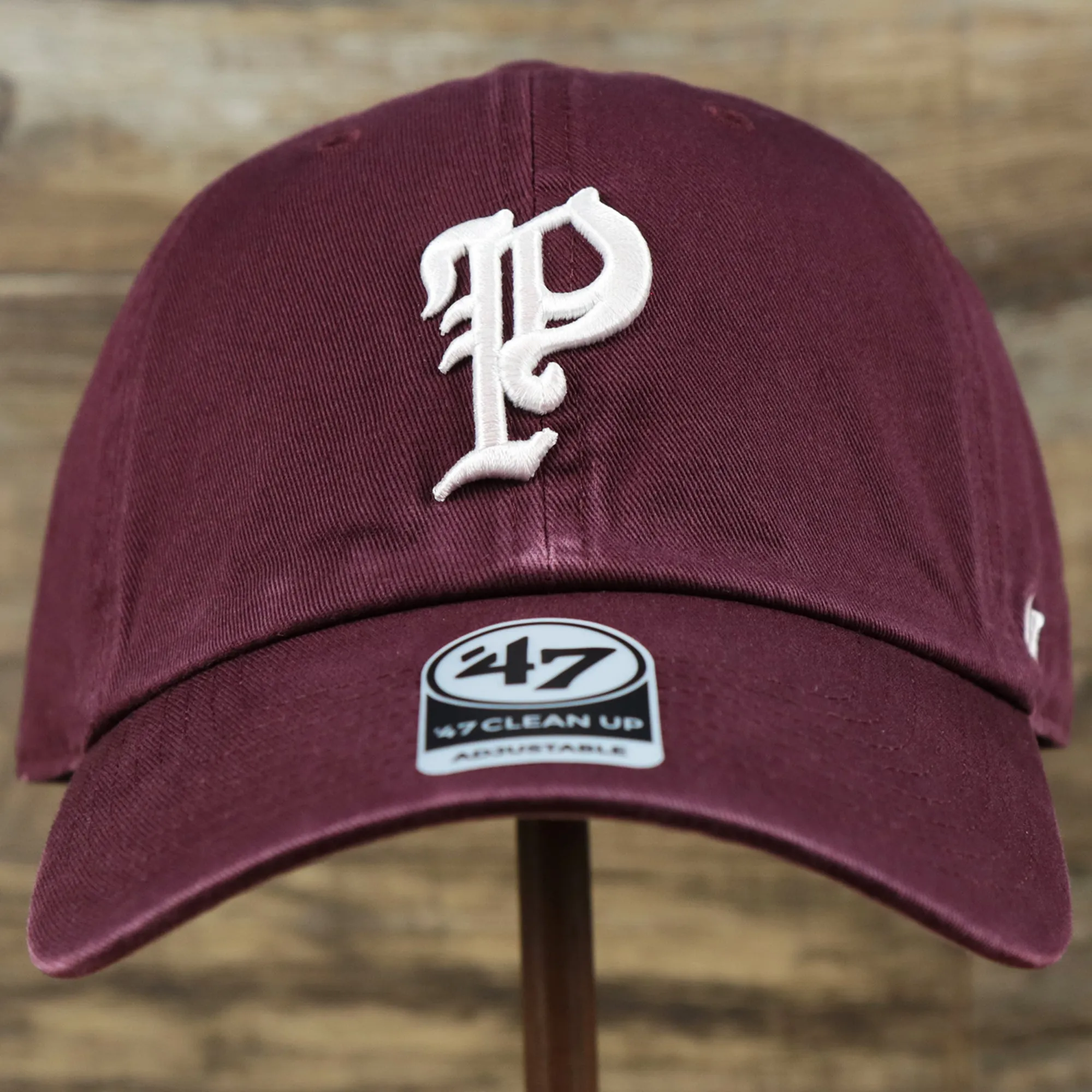 Cooperstown Philadelphia Phillies Vintage 1910s Phillies Logo Dad Hat | Dark Maroon Dad Hat