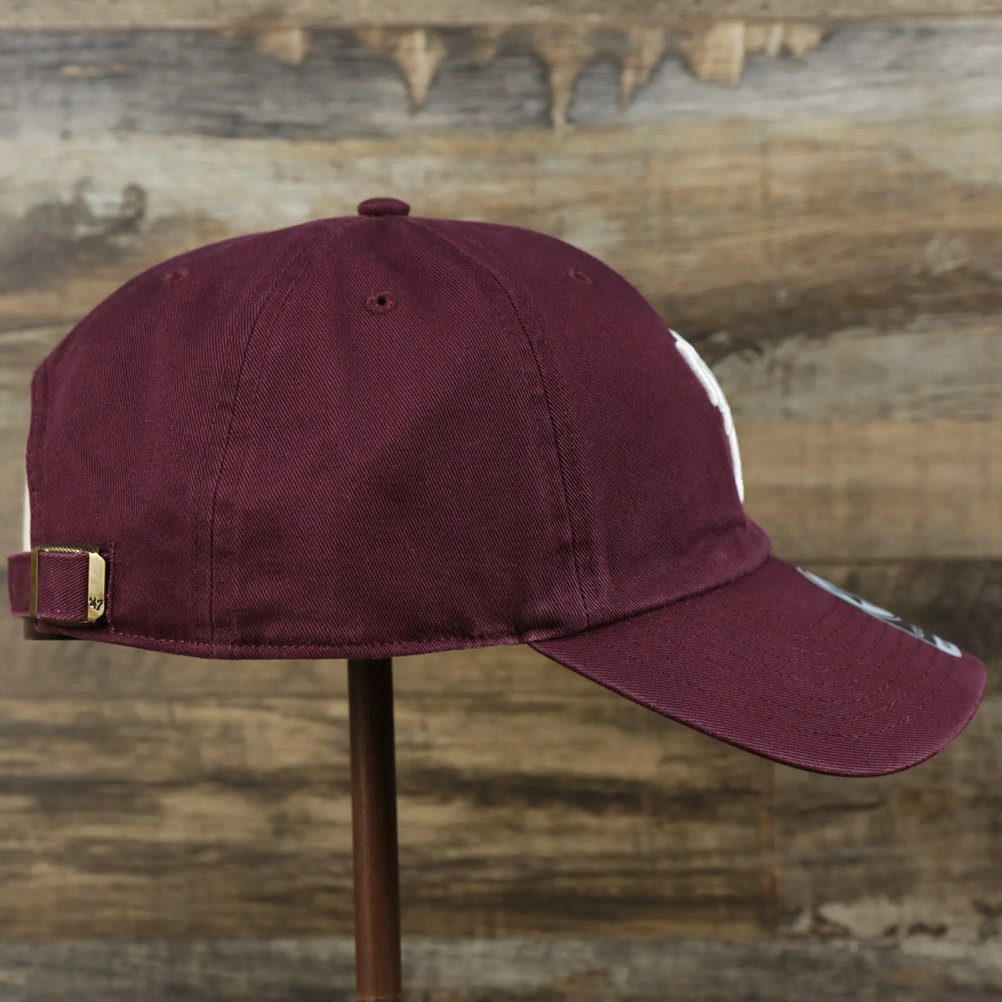 Cooperstown Philadelphia Phillies Vintage 1910s Phillies Logo Dad Hat | Dark Maroon Dad Hat